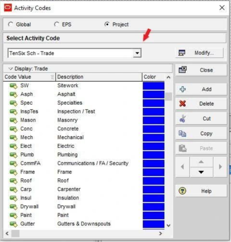Activity Codes