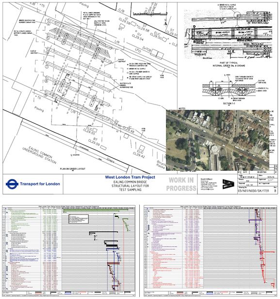 West London Tram Ealing Common Road Bridge SI works scheduling
